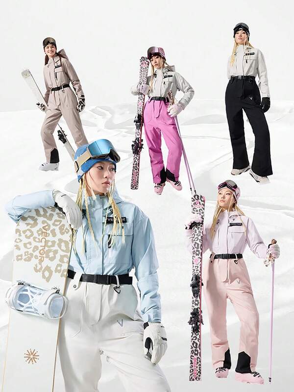 VECTOR MOTION Aeris 3L Padded Ski Suit, Unisex, Waterproof, Abrasion-Resistant, Breathable, Stretchy, For Single/Double Board Outdoor Skiing