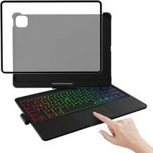 Keyboard Case For IPad 10th Generation&IPad 11th(A16,2025),IPad Air 11(M3,M2/IPad Pro 11 Inch Keyboard,360°Swivel,7 Use Modes,Rainbow Backlight - 黑色 - 查看 9