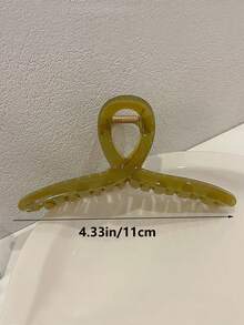 Kẹp tóc nhựa acrylic màu thạch, kẹp tóc lớn kiểu cổ điển thanh lịch, kẹp tóc nhựa tối giản, kẹp tóc kiểu Pháp thời trang, phụ kiện tóc màu trơn dành cho nữ, phù hợp với tóc dày, kẹp tóc càng cua mùa hè đi biển, kẹp tóc du lịch. - Nhiều màu - Xem 9