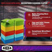 Microfiber Cleaning Cloth 50PK Premium Absorbent Towels For Cars SUVs Kitchen Windows And Home Use Ideal Dusting Rags For Smooth Surface Cleaning 12*12 Reusable Microfiber Wash Cloths For Everyday Household And Automotive Care - 黃色藍色綠色 - 查看 2