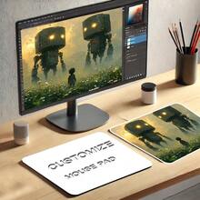 1PC Customize Your Own Mouse Pad Using Image Design, Suitable For Anime, Gaming And Portable Desktops. Ideal For Office, Advertising, Computer Work, Gaming, Christmas And Thanksgiving Gifts. Back To School