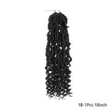 10-36 Inch Goddess New Faux Locs Crochet Hair 7 Packs Pre-Looped Long Soft Locs Crochet Braids Hair With Curly Ends Natural Black Synthetic Nu Locs Braiding Hair For Women - Multicolor - View 21