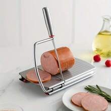 Piece Stainless Steel Cheese Slicer And Butter Cutter With Measurement - A Manual Kitchen Gadget For Even Slicing. It Is A Durable Baking Tool Suitable For Cheese, Butter, Jam, Etc., And Ideal For Food Preparation. It Features A Sleek Metal Surface And An Easy-To-Clean Surface. - 銀色 - 查看 4