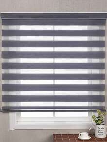 1 Pieza Persiana Doble Capa Enrollable 80x180cm / 120x180cm Protección Solar Y Privacidad Para Ventanas De Baño, Oficina, Dormitorio Y Estudio Decoración De Hogar - Multicolor - Ver 14