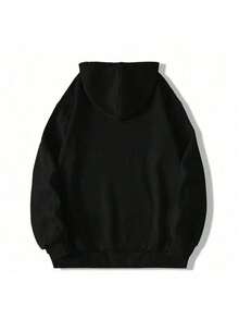 Skeleton Hand Holding Rose Flower Red Rose Pullover Hoodie - màu đen - Xem 2