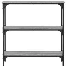 Consolle vidaXL Sonoma, grigia, 75x22,5x75 cm, in legno composito. - Bianco - Visualizzare 4