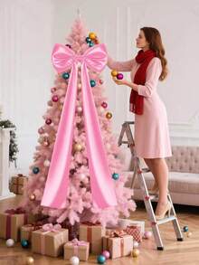 1 cái Nơ khổng lồ treo trang trí Giáng sinh 58x120cm, sự kiện tiệc theo chủ đề, trang trí cửa sổ trưng bày cây thông Noel, ruy băng nơ cỡ lớn thích hợp cho không khí tiệc sinh nhật - Nhiều màu - Xem 7