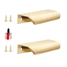 Tay nắm tủ, Tay nắm ngăn kéo ẩn trong bếp, Tay nắm cửa ẩn bằng nhôm, Gói 2-10 cái, Màu đồng thau chải hiện đại, Dễ lắp đặt - Nhiều màu - Xem 1