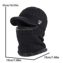 1pc Unisex Winter Balaclava Hat With Detachable Face Mask - Full Face Coverage, Thick & Warm For Skiing, Snowboarding, Cycling - Multiple Colors (Navy Blue, Black, Gray) - Convertible Neck Warmer - Black - View 3