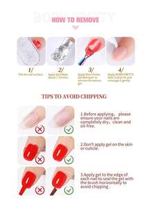 BORN PRETTY Nail Art Non-Sticky Extension Gel, Can Be Hand-Shaped For Glossy Nail Sculpting, Moldable UV Gel - 白色 - 查看 8
