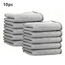 30/20/10/5pcs Magic Cleaning Cloth Thickened Double -Sided Metal Steel Wire Rags Kitchen Dish Pot Washdishing Cloths Towel Clean Tools - Silver - View 13