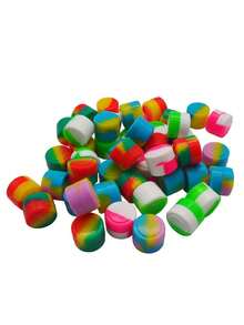 1/5/10pcs Silicone Mini Storage Jars With Lids - 0.07oz, Perfect For Storing Cosmetic Samples, Travel Size Cosmetic Jars, Can Be Used For Storing Creams, Lotions And Cosmetic Samples (Random Color/Style) - Multicolor - View 10