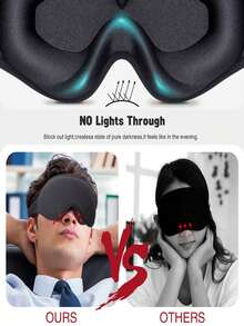 1 件/2 件 3D 睡眠面罩粉色舒适记忆泡沫和透气设计，让您安然入睡 3D 眼罩，3D 遮光，回弹记忆泡沫，睡眠面罩，航空护目镜 - 彩色 - 查看 3
