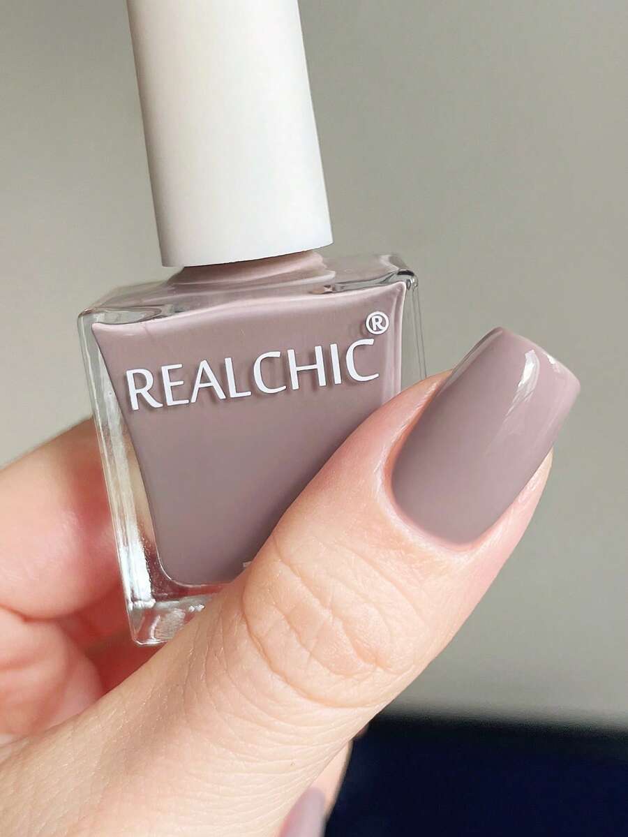 REALCHIC 10ml/Bottle, 2024 New Nude Color Nail Polish, Water-Based, Quick Drying, Long-Lasting, Peel-Off, Autumn/Winter Colors, Women Nail Art - 裸色 - 查看 1