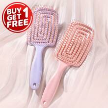 2支装男女通用桨式梳 - 易于造型，温和呵护头皮，耐用混合材质 - 适合所有发质的护发工具 - 彩色 - 查看 3