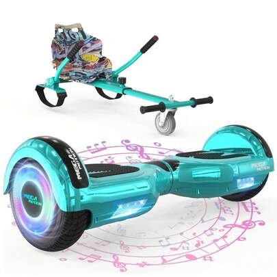  MEGA MOTION Hoverboard da 6,5 pollici con altoparlante Bluetooth e luci a LED sulle ruote, adatto a bambini e adolescenti