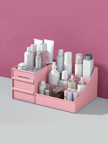 Multi-Functional Makeup Organizer Box With Drawers And Removable Dividers, Desktop Storage Rack For Office Supplies, Makeup Brushes, Lipsticks, Eyeshadow Palettes, Nail Polish, Skincare Products, Great Gift For Women, Christmas Gift - Multicolor - View 12