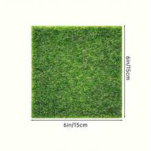 1/3pcs Mini Artificial Flower Garden Lawn For Dollhouse: 15cm*15cm/6"*6" Miniature Fake Dollhouse Yard Micro Landscape Potted DIY Decor Accessories,Mini Farm,Miniature Stuff,Mini Food