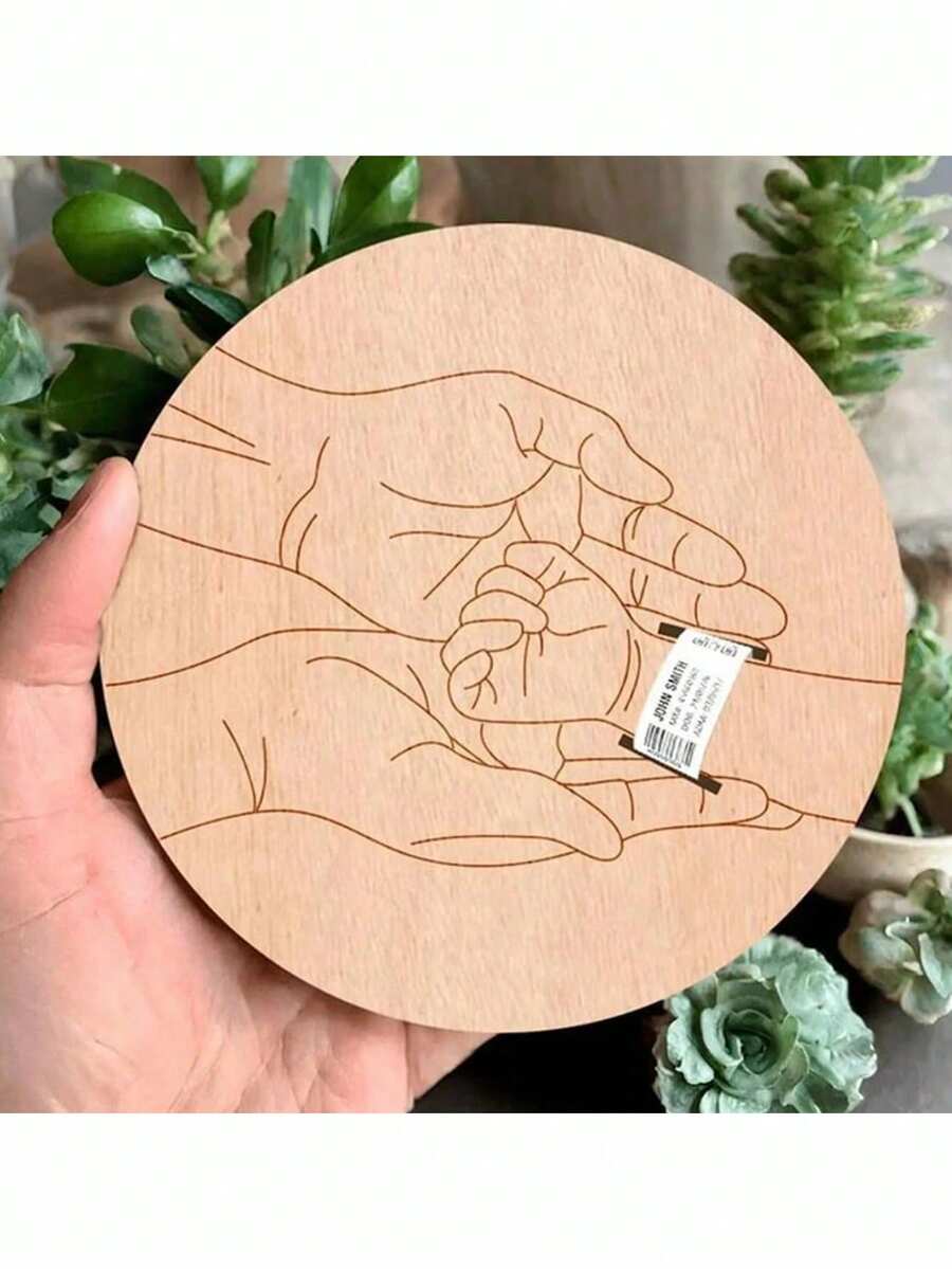 Personalized Hospital Bracelet Engraved Keepsake Box, Customized Gift, Laser Cut Wood Fiber Board, Memento Of Pregnancy Bracelet For Mother's Day And Father's Day - Multicolor - View 1