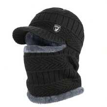 1pc Unisex Winter Balaclava Hat With Detachable Face Mask - Full Face Coverage, Thick & Warm For Skiing, Snowboarding, Cycling - Multiple Colors (Navy Blue, Black, Gray) - Convertible Neck Warmer - Black - View 2