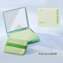 100 张便携式吸油纸，适用于油性皮肤护理，三合一，带镜子、粉扑、吸油纸、薰衣草、栀子花、绿茶、木炭天然柔软面巾纸，香味吸油纸控油纸巾，适用于男士女士旅行用品，方便拿取，吸油纸，美容，护肤品，水疗，自我护理，护肤工具，面部护理，美容师用品，皮肤，洗面奶，面部 - 彩色 - 查看 19