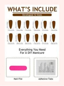 24Pcs Leopard Print Fine Tip Press On Acrylic Nail Art Tips, Punk Style Brown And Nude False Nail Tips 3D Set With Brown Flowers, Ghosts And Gold Beads Decorations, Suitable For Girls And Women's Nail Art Supplies Daily Wear And Holiday Party Decoration Gifts