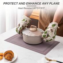 Washable Vinyl Placemats Set Of 4 For Indoor/Outdoor Use - H-simple Style-deep Gray - View 11