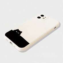 1pcs Funda Para Teléfono Apple Con Diseño De Pareja De Gatos, Compatible Con IPhone 16/15/14/13/12/11 Pro/Plus/Pro Max, Funda Protectora De TPU Con Cobertura Total Y Resistencia A Los Golpes. - FYT Gato Blanco 1 - Ver 2