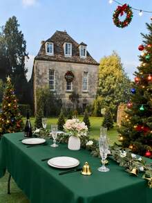 1/28pcs European Style Simple Satin Table Runner, Polyester Banquet Party Christmas Birthday Hotel Wedding Decoration Restaurant Tablecloth