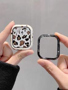 1pc Resin Nougat Color Hard PC Watch Protective Case, Hollow Design, Shock-Resistant, Protective Shell, Compatible With Apple Watch 38/40/41/42/44/45/46mm, Compatible With Apple Watch Series SE/11/10/9/8/7/6/5/4/3/2/1, Smart Watch Protective Case Accessory - Nougat (hollow Case) - View 5