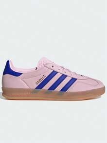 阿迪达斯 (ADIDAS) Adidas Originals GAZELLE INDOOR 舒适简约防滑耐穿低帮滑板鞋 女款 粉色 GAZELLE INDOOR SHOES 经典运动滑板鞋 “T 头鞋” - 粉色 - 查看 9