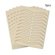 ATOMUS 5pcs Eyebrow Microblading Practice Skin, Eyebrow Tattoo Microblading Silicone Practice Skin, Permanent Makeup Practice Pad - White - View 8