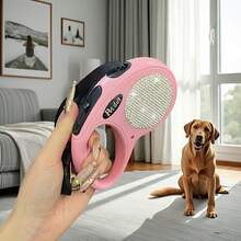 1pc Elegant Rhinestone Studded Pink Retractable Dog Leash, 10ft Durable Pet Lead With Ergonomic Handle And Keychain Clip, Outdoor Walking Rhinestone Dog Leash, Fashionable & Portable Pet Leash For Travel, Birthday Party, Holiday Gift, Decorative Artwork, Halloween, Thanksgiving, Christmas