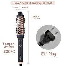 CRASTS 2-In-1 Hot Air Brush, Straightener & Curler, Multi-Function Hair Styling Tool, Model HC-061 - EU C Type Plug(220-240V) - View 13