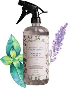 Desinfectante para Telas y Espacios, Ambientador para Hogar, Lavanda y Menta, Elimina olores, bacterias Natural 1.000 ml - 1 - Ver 6