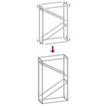 vidaXL Portaboschi da stufa bianco 60x25x100 cm