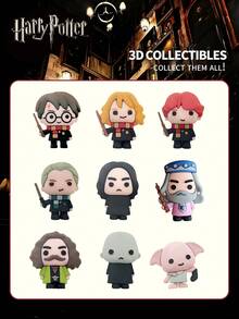 Warner Bros 官方授权哈利波特神秘3D人偶盲盒，1个装 - 随机包含哈利·波特、赫敏、罗恩、马尔福、斯内普、小天狼星·布莱克、伏地魔、多比，收藏装饰玩具，圣诞礼物，送给哈利波特粉丝和收藏家的温馨圣诞新年礼物