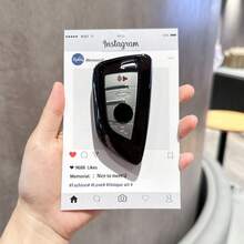 For BMW Key Fob Protecetor Compatible With BMW 2 3 4 5 6 6GT 7 8 Series,X1 X2 X3 X4 X5 X6 X7 M3 M4 M5 M8 X3M X4M X5M X6M Z4 2014-2024, - màu đen - Xem 3