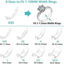 Ring Adjuster Ring Adjustment Pad Ring Holder Ring Size Adjuster Spring Reducer - Bộ 8 kích cỡ - Xem 3
