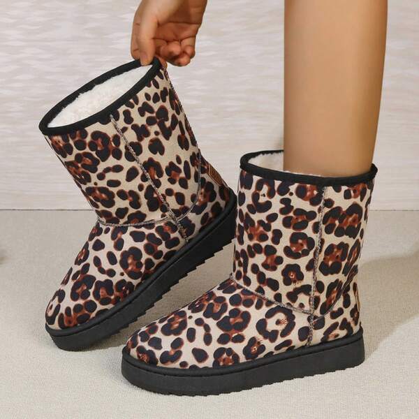 Classic Bestselling Thick Faux Fur Mid-Calf Boots, Thick Sole Versatile Fashion Women Boots, Soft Bottom Anti-Slip Long Boots