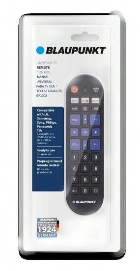 BLAUPUNKT - Mando a Distancia para Smart TV | Pre-programado Listo para Usar | Mando Universal TV con Teclas Grandes | Control Remoto Compatible con Sony, PANASONIC, Phillips, LG, Samsung, etc.