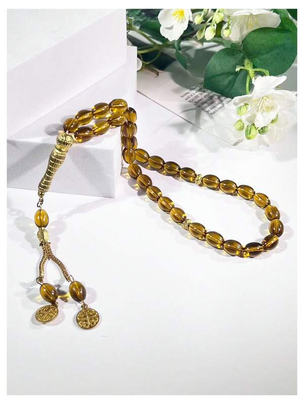 Neue ovale Gebetsperlen aus Harz mit Quasten, geeignet zum religiösen Zählen und Loben/für den täglichen frommen Gebrauch, mit einzigartigem Design und religiöser Bedeutung, hochwertiges Accessoire & kulturelles Geschenk