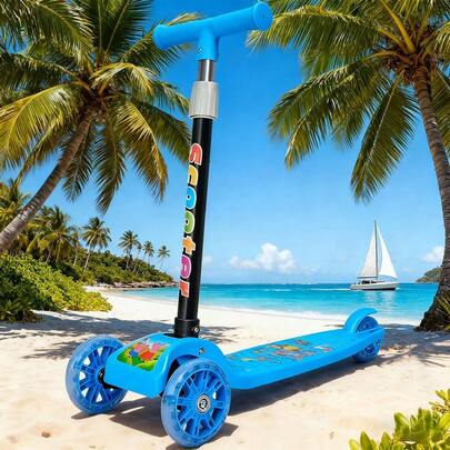 Scooter y patineta para niños plegables, adecuado para niños, con función de ajuste de 4 velocidades, pedal anti-deslizamiento: modelo de poca, diseño ligero y duradero, es un regalo ideal para Halloween y San Valentín, adecuado para juego al aire libre, estilo festivo, estructura resistente y 110 libras de 110 libras