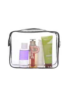 Bộ 5 món - 1 túi đựng đồ trang điểm, túi đựng đồ vệ sinh cá nhân, túi đựng đồ, túi đựng mỹ phẩm, túi xách tay, túi du lịch & sử dụng tại nhà nhẹ, đồ dùng thiết yếu khi đi du lịch, túi đựng đồ trang sức, túi đựng son bóng, túi đựng sơn móng tay, túi đựng đồ trang điểm, băng đô và dây đeo cổ tay - Nhiều màu - Xem 17