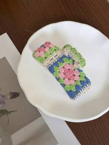 Kẹp tóc lớn hình hoa dâu tây móc len nhiều màu sắc kiểu Pháp, kiểu dáng nghỉ mát ven biển, họa tiết hoa văn Boho, phụ kiện tóc mùa thu/đông, kẹp tóc thanh lịch, kẹp tóc mùa đông, kẹp tóc mùa hè - Nhiều màu - Xem 13