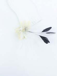 Elegant Handmade 3D Feather Flower Brooch Hair Clip, Women Jewelry Accessory - Feather Flower - View 15