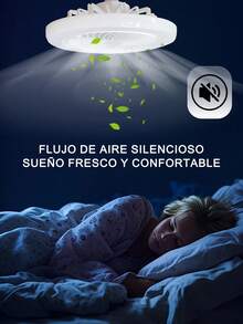 1pieza Lampara Ventilador, Ventilador De Techo E27,Lámpara Silenciosa Con Control Remoto 30W Ventiladores Luces 110V, lámpara de ventilador para habitación, salón, comedor, dormitorio - 230-A1 (sin control remoto) - Ver 10