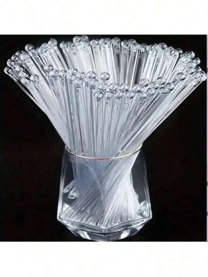 100pcs/Pack Mixing Sticks | 18.4cm Crystal Stick Body Anti-Scald | Wedding Party Coffee & Dessert Bar Decoration Commercial Use