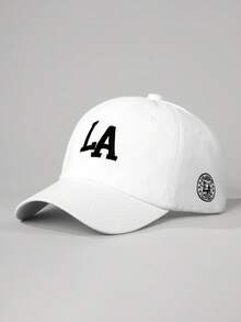 1pc Embroidered LA Washed Baseball Cap, Adjustable Outdoor Sun Protection Casual Hat Suitable For Spring/Autumn Travel, Beach, Vacation, Men, Y2K Style - Baseball Cap - View 6