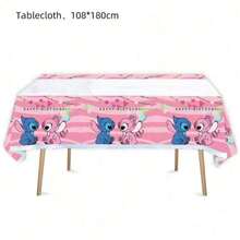 Disney 41 件史迪奇主题生日派对用品，20 个盘子，20 张餐巾和 1 块桌布，非常适合粉丝举办派对 - 彩色 - 查看 15